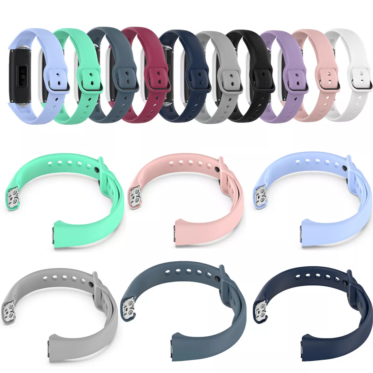 For Samsung Galaxy Fit SM R370 Wristband Buckle Bracelet Band Strap Silicone
