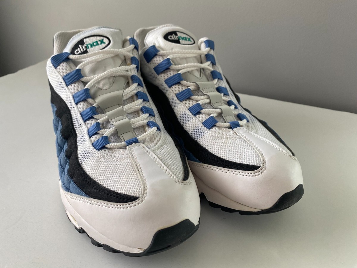 Men's Size 10.5 Nike Air Max 95 White/New Green/Slate Black