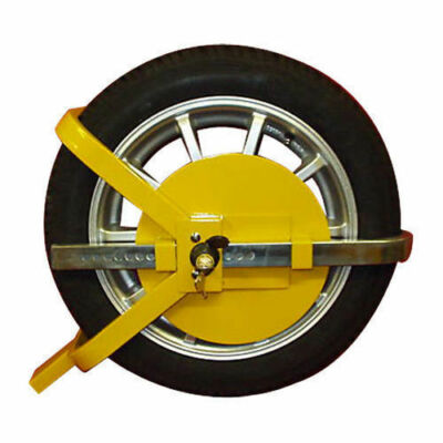 SCHWERLAST STAHL AUTO VAN RADKLEMME 13'' - 15'' SICHERHEITSSCHLOSS FÜR WOHNWAGEN ANHÄNGER