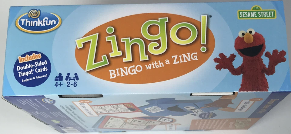 ZINGO Sesame Street BNIP Bingo with a Zing ThinkFun Ages 4+ BRAND NEW 2-6 Player - Image 3 of 4