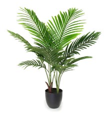 Künstliche Palme 90 cm Kunstpflanze Kunstpalme Deko mit Topf KP111 Real-Touch