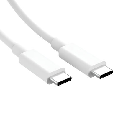10'' White USB C 3.2 Charging Cable Type-C Male External SSD 4K Video 20Gbps