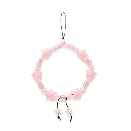 Handy-Armband Mit Perlen – Niedliches Phone Lanyard Aus Acryl & Keramik, Ca. 23 Cm, Y2K-Style