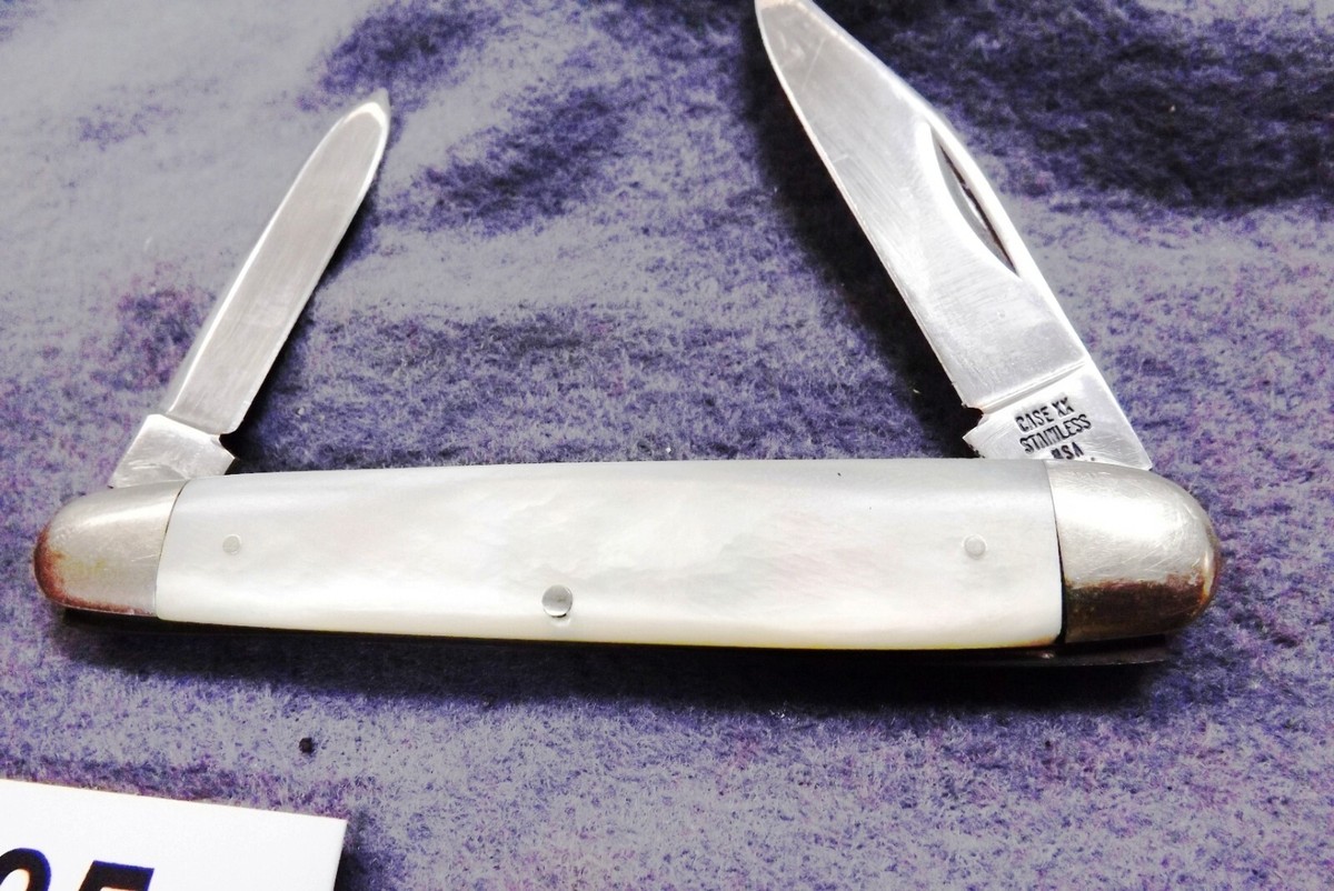 1974 Case 079 Sleeveboard Mother of Pearl 2 blade Pen Knife Mint 6