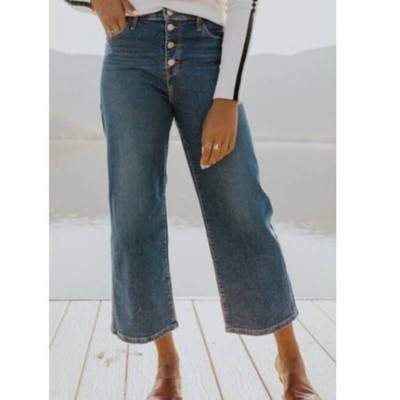 Levi's Mile High Cropped Wide Leg Button Fly Womens Size 10 30/25 NEW | eBay