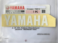 YAMAHA 80mm x 18mm WHITE DECAL STICKER BADGE LOGO *UK STOCK*