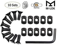 M-Lok Replacement Screws Mlok Rail T Nut Replacement 10 Screws Set of Screws