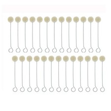 100 Pieces Wool Daubers Ball Brush Leather Dye Tool with Metal Handle for DIY...