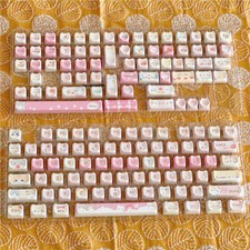 Cat Theme Cat Shape Keycaps MAO PBT Dye-sub 141 Keys New for Cherry MX Keyboard