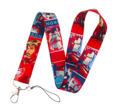 Iron Man Tony Stark Superhero Movie Character Design ID Badge Holder Lanyard