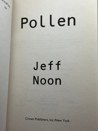 1st US, Vurt 2: Pollen by Jeff Noon (1996,SF HB) - Picture 3 of 3