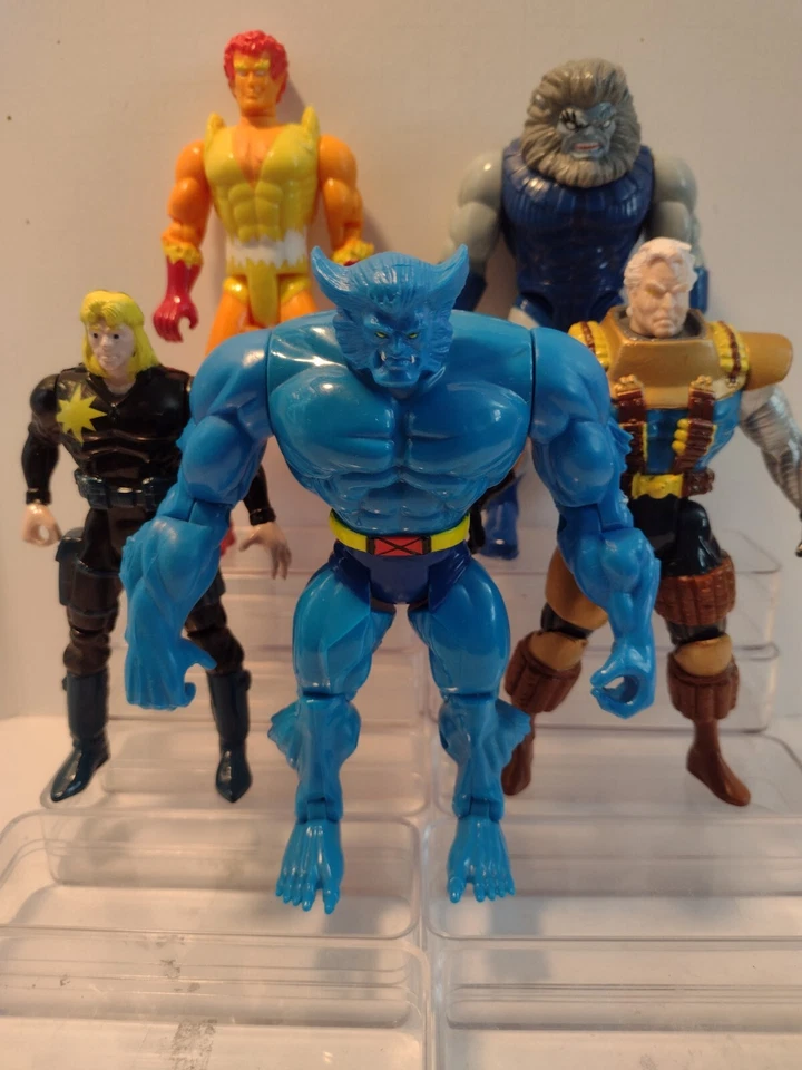 Lote de Figuras Marvel De Colección - BESTIA, CABLE, LONGSHOT, FIREBIRD, BLASTAAR Toy Biz 94 Foto 2 de 4