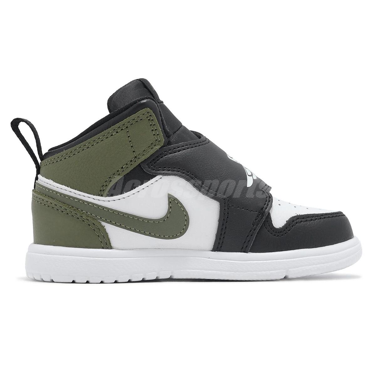 その他 NIKE SKY JORDAN 1 (TD) 14cm Nike SKY Jordan 1 TD Black White Medium Olive Toddler Infant