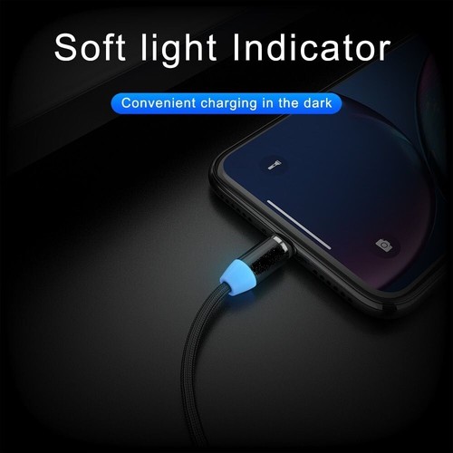 Charging Cable Magnetic Tip iPhone Samsung USB C Micro Charger Cord LED pack 540 - Picture 10 of 36