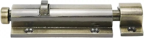 SLIDE BOLT Bathroom Toilet Shed Door Lock Catch Latch Easy Fit 4" Lock - Picture 3 of 5