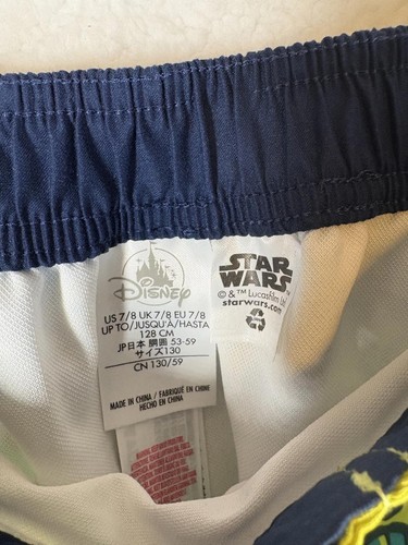 Disney Store Swim Shorts Boys 7/8 Star Wars Grogu Mandalorian UPF 50 NWT - Picture 5 of 5