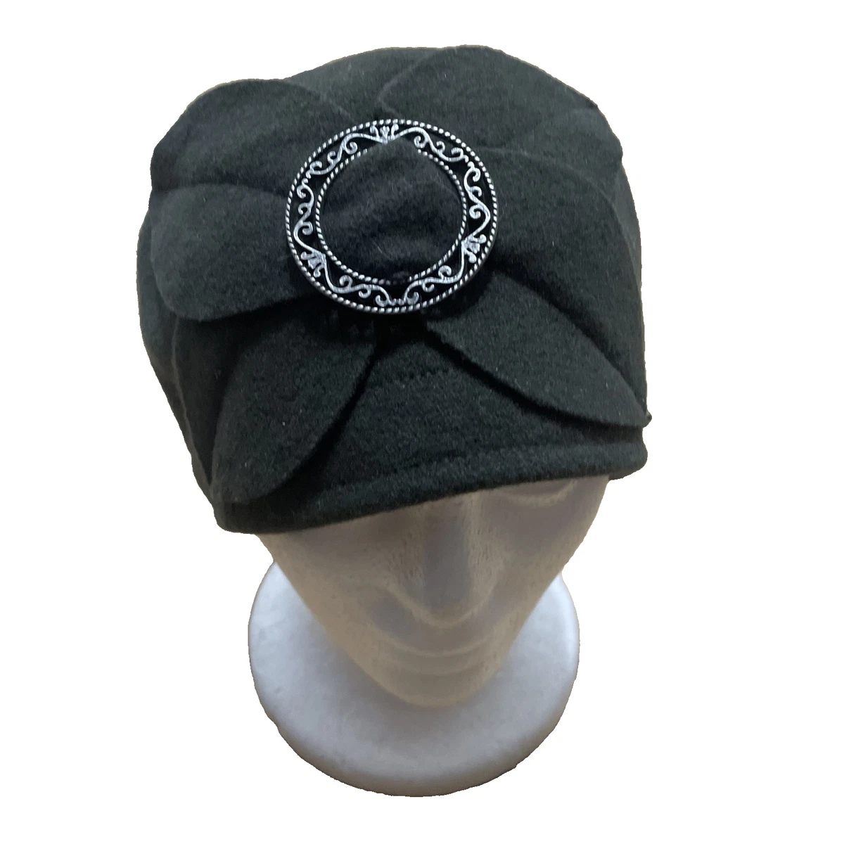 Parkhurst 100% Wool Black Lauren Brim Cloche Bucket Ribbed‎ OSFM Parkhurst 100% Wool Hats for Women for sale | eBay main image 3