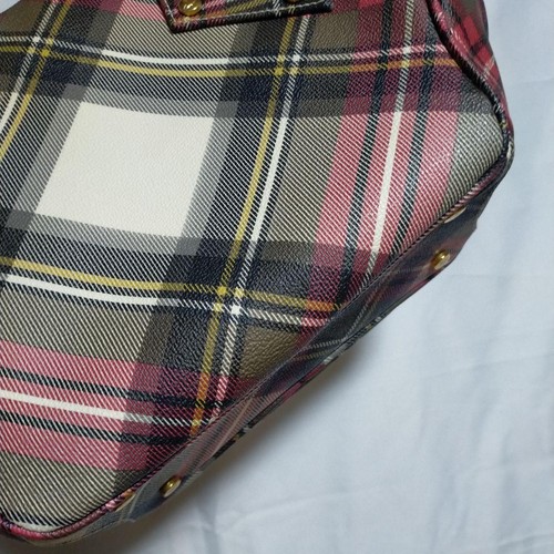 VIVIENNE WESTWOOD Yasmine Tartan Check Hand Bag White×Red×Green Made in Italy - Bild 11 von 24