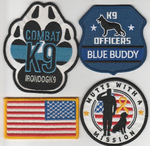 Nice combat police or military K9 dog patch set Mutts With A MIssion