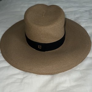 Eric Javits Squishee Sun Hat Packable Brown Woven Straw Faux Croc Band Wide Brim IMG_2677_366d590f-da1e-4ad6-  main image 4