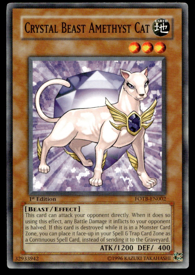 Crystal Beast Amethyst Cat Force of the Breaker FOTB-EN002 MP YuGiOh TCG 