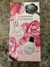 Viktor & Rolf Flowerbomb/Flowerbomb Extreme Mini Perfume Duo-0.24oz/7ml Each NIB