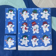 Vintage Holiday Christmas Snowman Stickers From Carlton Cards 80s