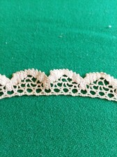 Bordo In pizzo / Merletto Vintage All'uncinetto Beige 217 Cm