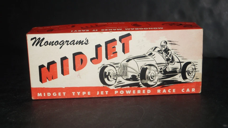 Vintage 1948 MidJet Midget Type Jet Powered Race Car Kit by Monogram USA - NIB!! - Image 4 of 4