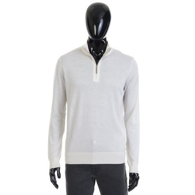 STEFANO RICCI 1800 $ 1/4-Reißverschluss Polo-Pullover - Kaschmir- und...