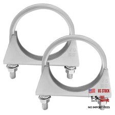 2.75 Inch U-Bolt Exhaust Clamp, Rustproof Galvanized Iron Silencer Exhaust