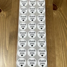 24pcs Thank You Stickers  1” Small Business for Decorate Envelopes Sealing
