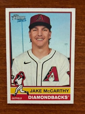 2025 Topps Heritage - High Number SP Jake McCarthy #473 cartoon