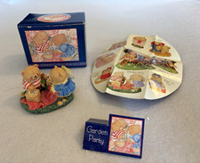 Forever friends cherished Teddies Garden Party Bear Figurine Boxed w/ Booklet