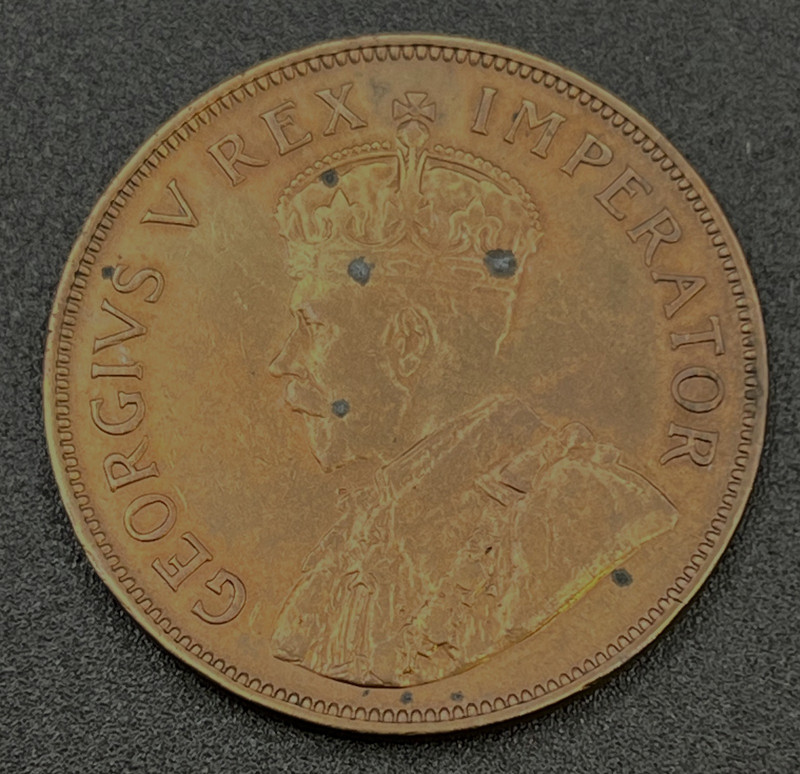 1936 South Africa 1 Penny 1D KM#14.3 Bronze XF EF Extra Fine World Foreign Coin