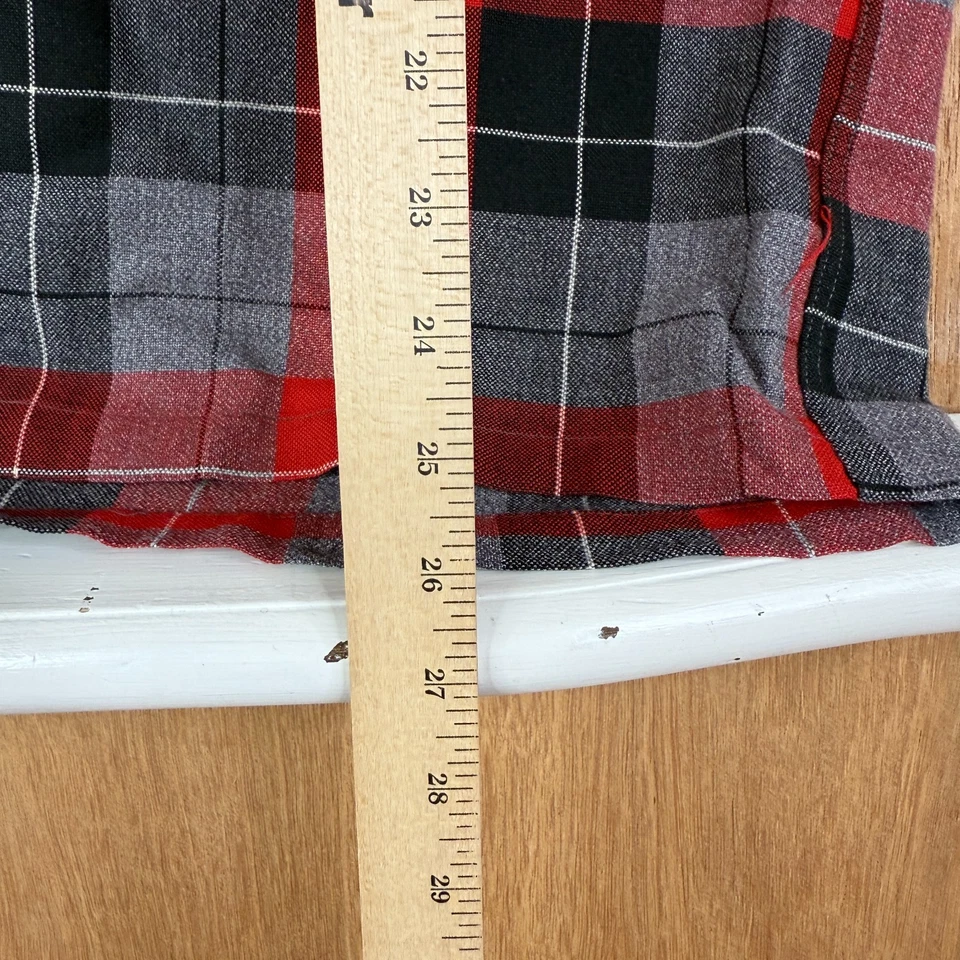 VINTAGE Arrow Shirt Mens Small Red Plaid Camp Loop Collar Chevella Rayon 50s - Image 4 of 4