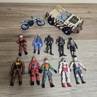 VTG (Lot Of 10) Lanard The Corps + GI Joe 4" Action Figures + Jeep + Motorcycle