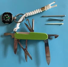 Swiss Army Knife/Multitool Plus, with pen & XL compass