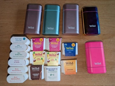 Wild Deo 14 Deos 5 x Case Pink Marshmallows Cola Colada Mint Deodorant Sunkiss
