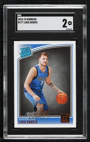 2018-19 Panini Donruss Rated Rookies Luka Doncic #177 SGC 2 Rookie RC