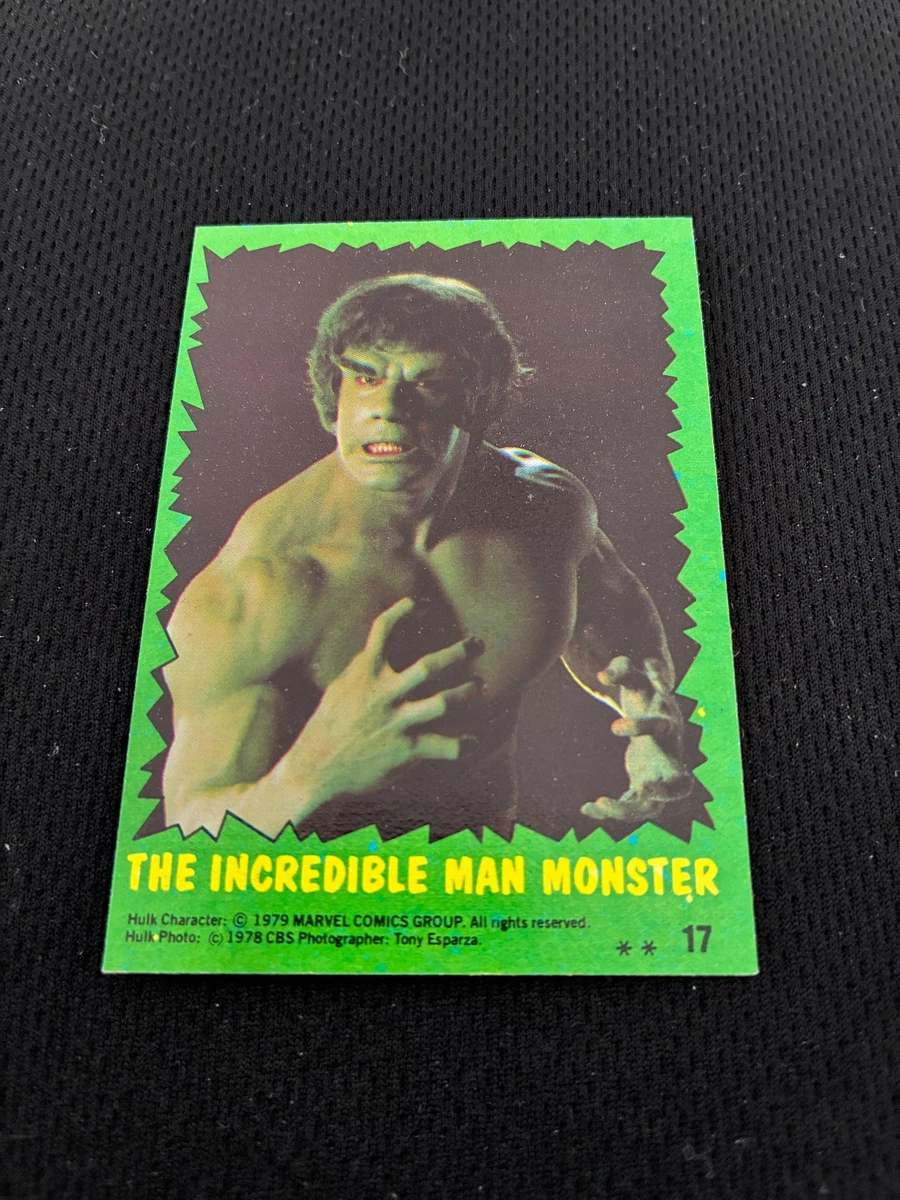 The Incredible Hulk Topps with Vintage Collectable Trading Cards