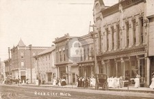 Street View Reed City MI Michigan #2 RPPC Photo Postcard COPY