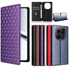For Xiaomi Redmi NOTE 15 4G/5G Fashion Grid Wallet Flip Leather Stand Cover Case