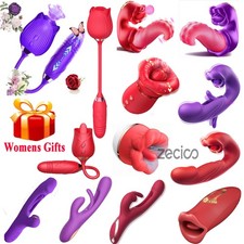 Multi speed Rose Female Anniversary Female Xmas Gifts Massage Tongue Licking