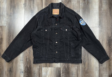 Vintage 90s Levis Black Denim Jacket Large MTV Music Awards Promo 70507 USA Made