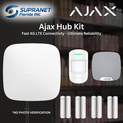 Ajax Wireless Alarm Kit Hub 4G LTE Ethernet 4x DoorProtect Motion HomeSiren 9NA