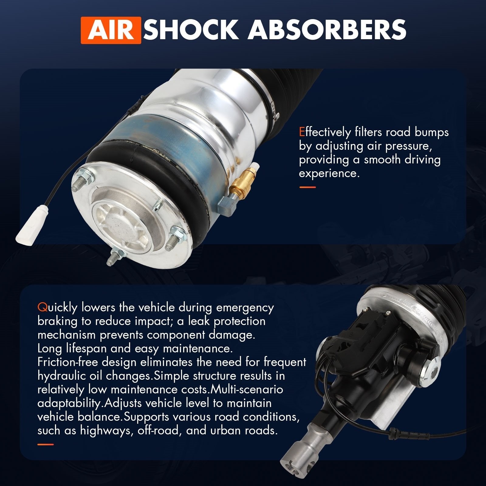 Rolls-Royce Ghost 2008-2019 FRONT+RIGHT Air suspension strut