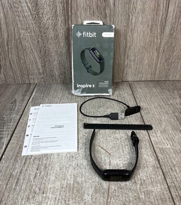Fitbit Inspire 3 Watch Heart Rate Health & Fitness Tracker Midnight Zen/Black