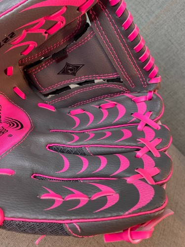Franklin Youth Baseball Glove Pink & Gray #22754- 10 1/2” Shok Sorb - Picture 8 of 12