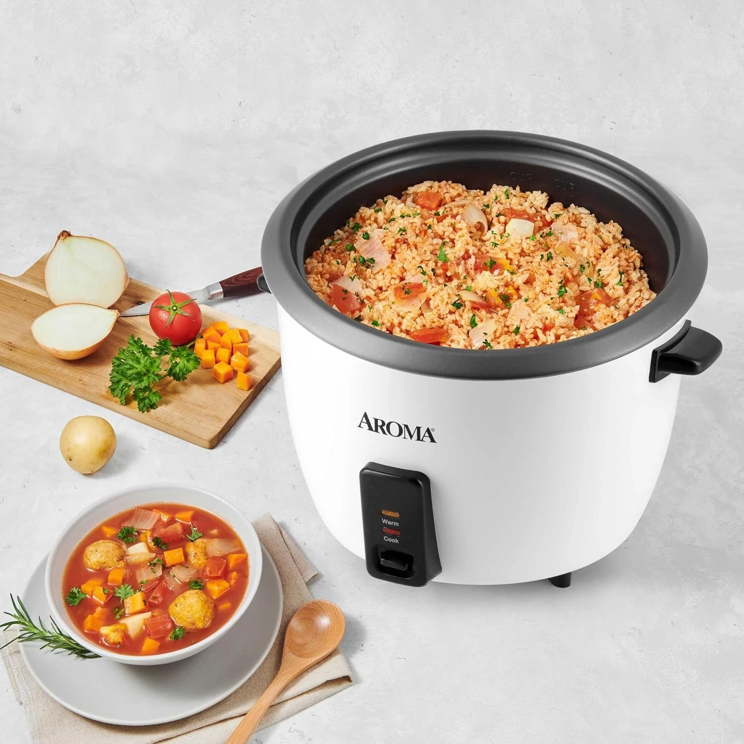 Aroma Housewares 32-Cup (Cooked) (16-Cup Pot Style Rice Cooker ARC-7216NG White